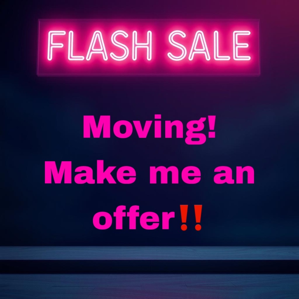 Flash Sale Neon Sign Graphic - Pink & Orange Text